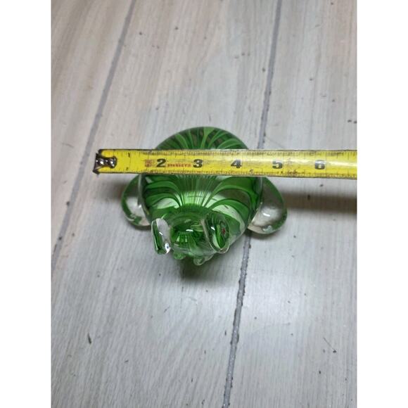 Vtg Murano? Blown Glass Green Frog Milliefiore Flower Eyes Art Sculpture - Picture 7 of 9